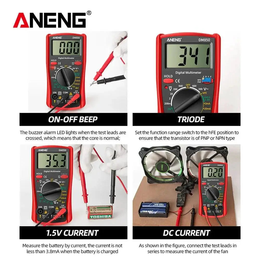 Digital Multimeter Auto AC DC Voltage Tester Pro Tool