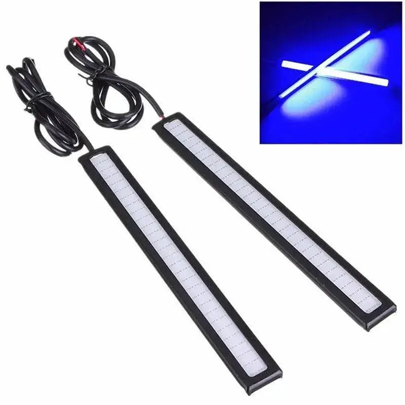 Blue LED Car COB Lights Enhanced Visibility Safety Upgrade
