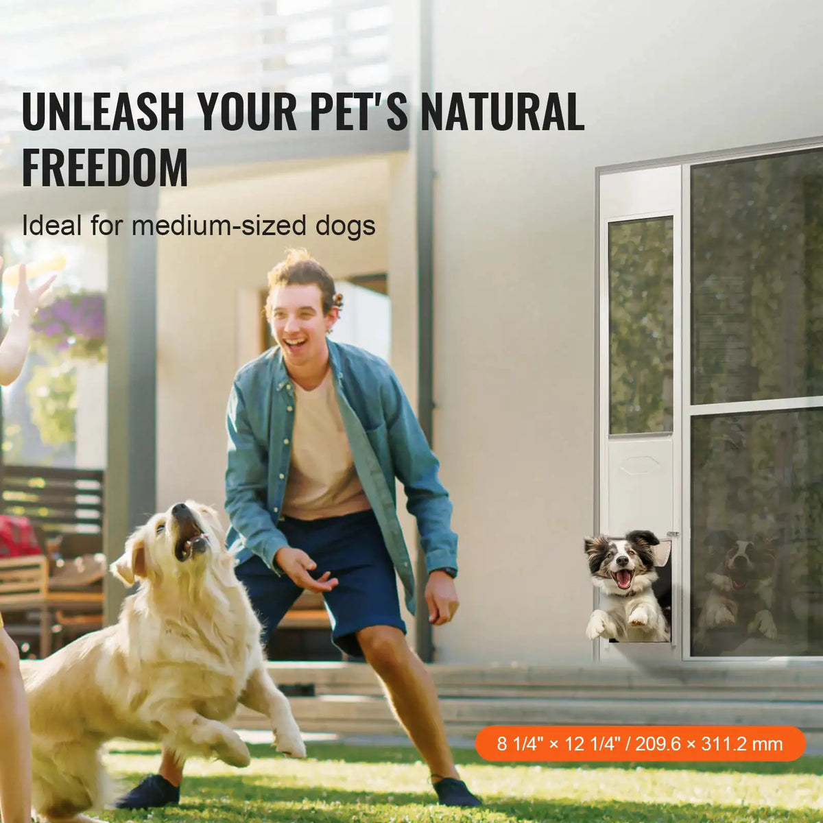 Pet Door Adjustable Sliding Glass Insert — product view 2