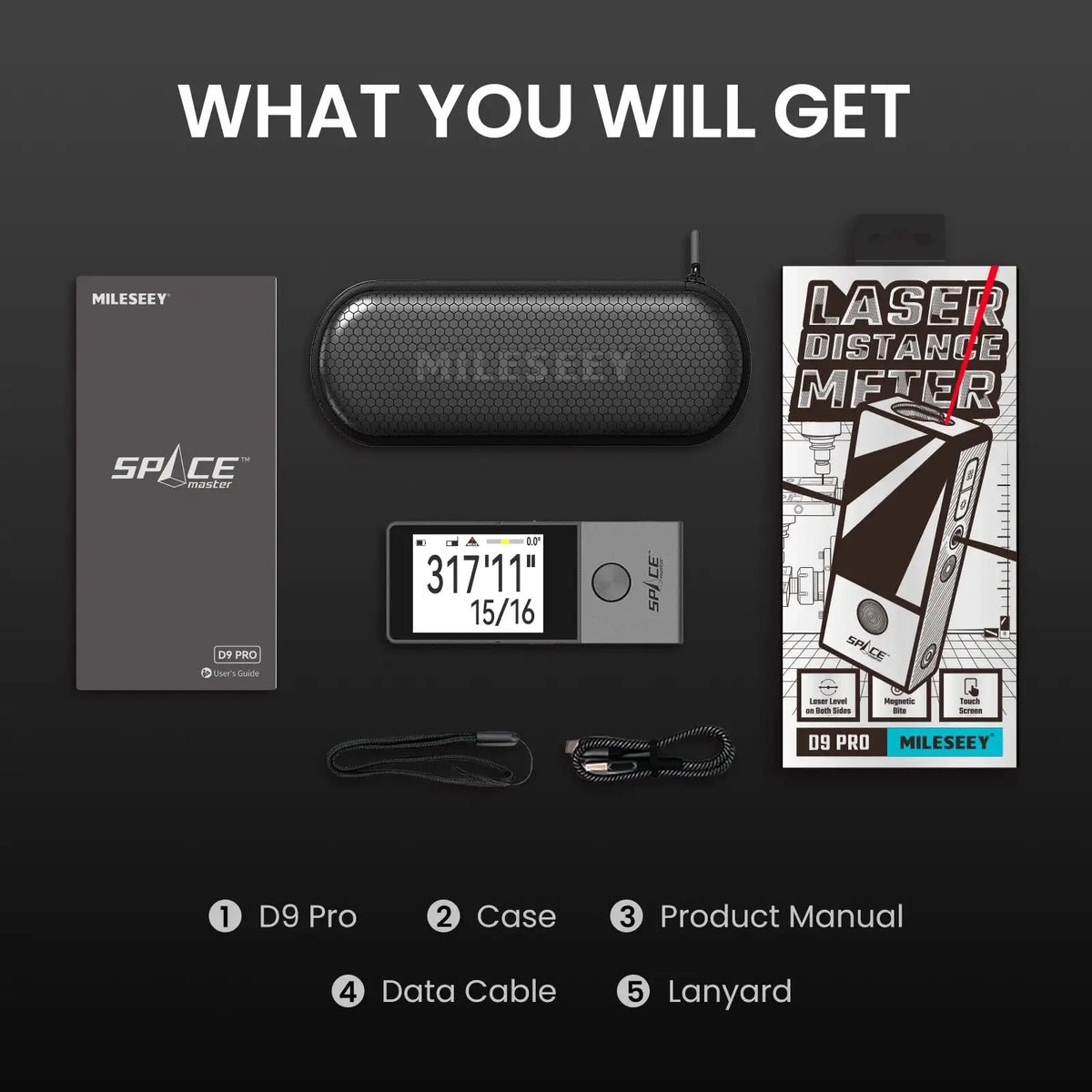 MILESEEY D9 Pro Laser Distance Meter — product view 6