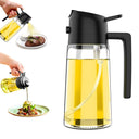 1-2PCS 2in1 Olive Oil Dispenser Bottle 500ml Cooking Tool