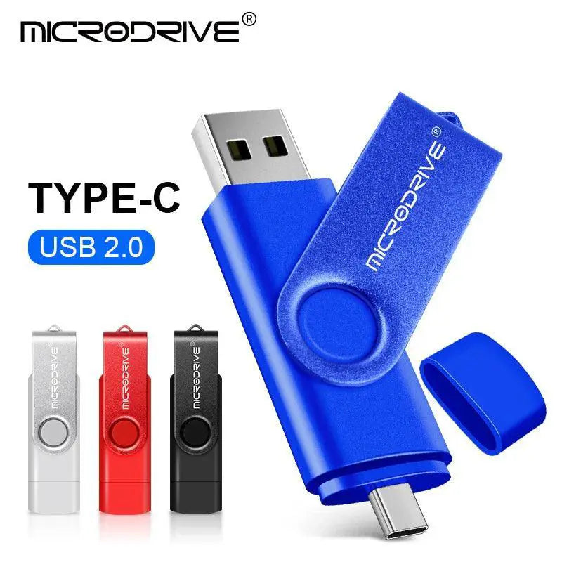 High Speed 128GB Two In One Type C USB Flash Drive