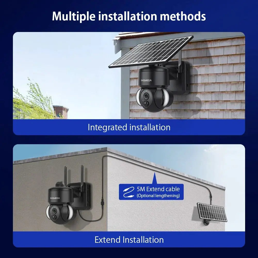 INQMEGA 4MP WiFi Tuya Solar Outdoor Security Camera