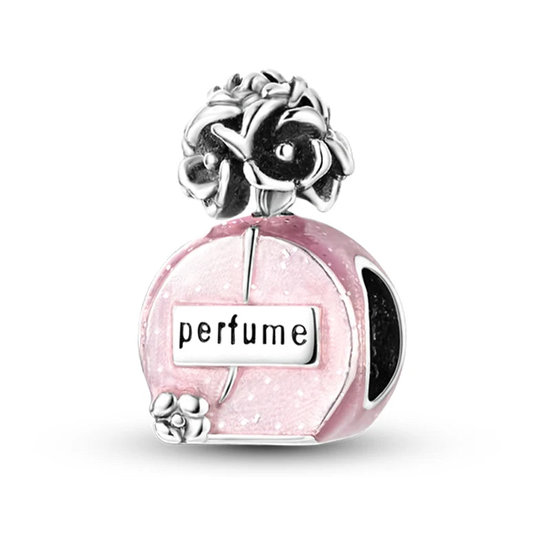 Charm Beads Sterling Silver Pink