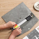 Premium A4 Leather Document Organizer Bag Large Capacity