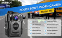 BOBLOV M5 Mini Body Camera Battery 4200mAh 15H IP67 Waterproof QHD