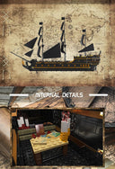 Mould King 13186 Black Pearl Ship Pirate II Building Blocks