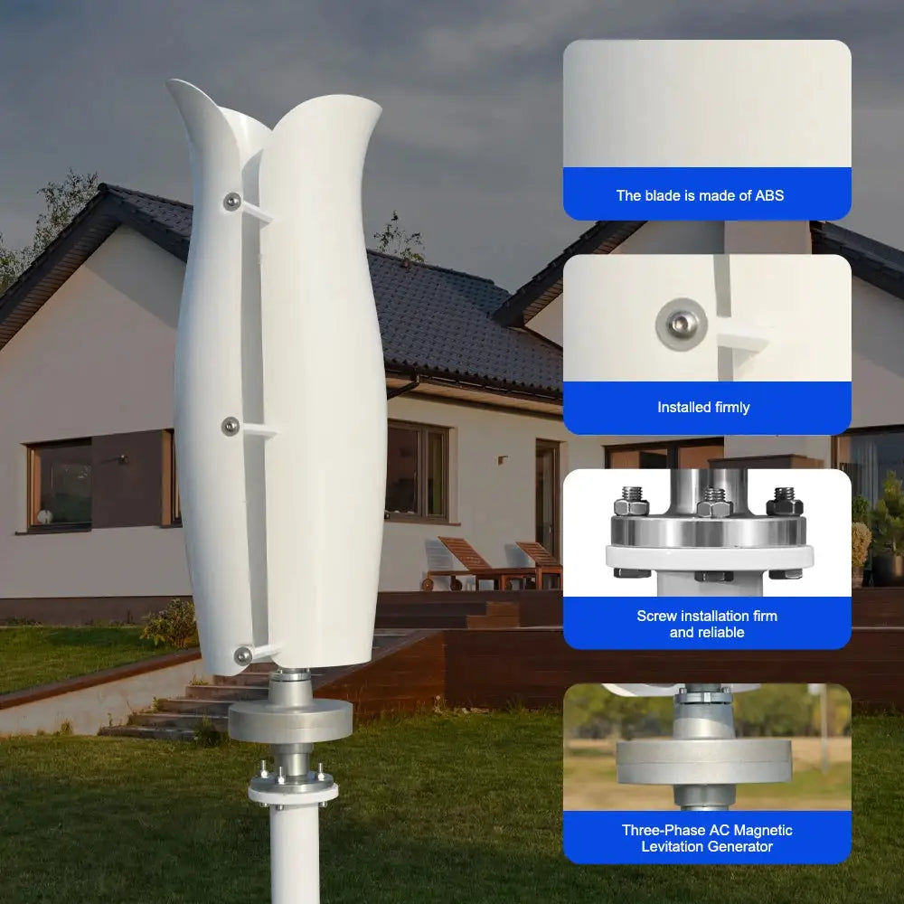 Vertical Wind Turbine Kit for Outdoor Systems — product view 2