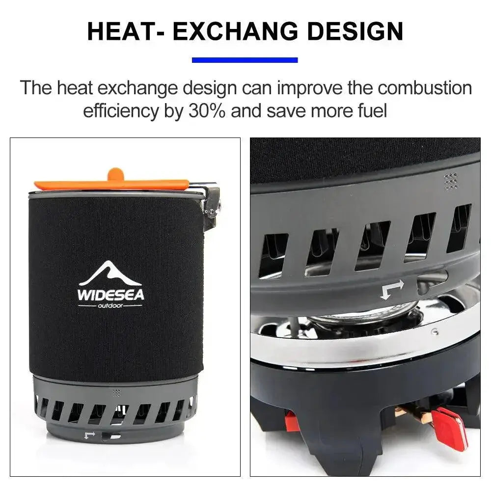 Outdoor Gas Stove Cooking Set With 1800ml Pot For Camping