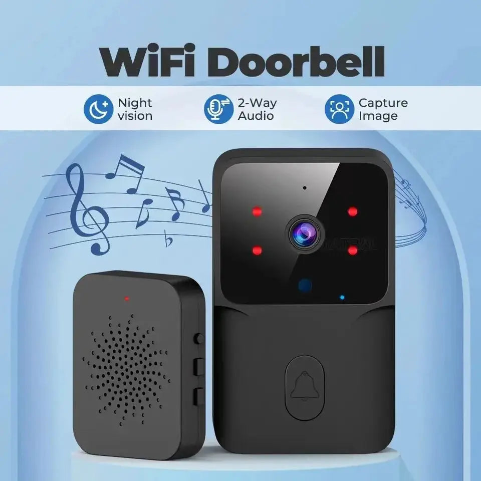 2026 Wireless Smart Video Doorbell, 2.4G WiFi Home Security Camera, 2-way Audio, Night Vision, Battery, Secure Home Monitoring by stepyours.com