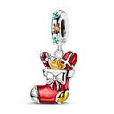Silver Charm Pendant Christmas Stocking