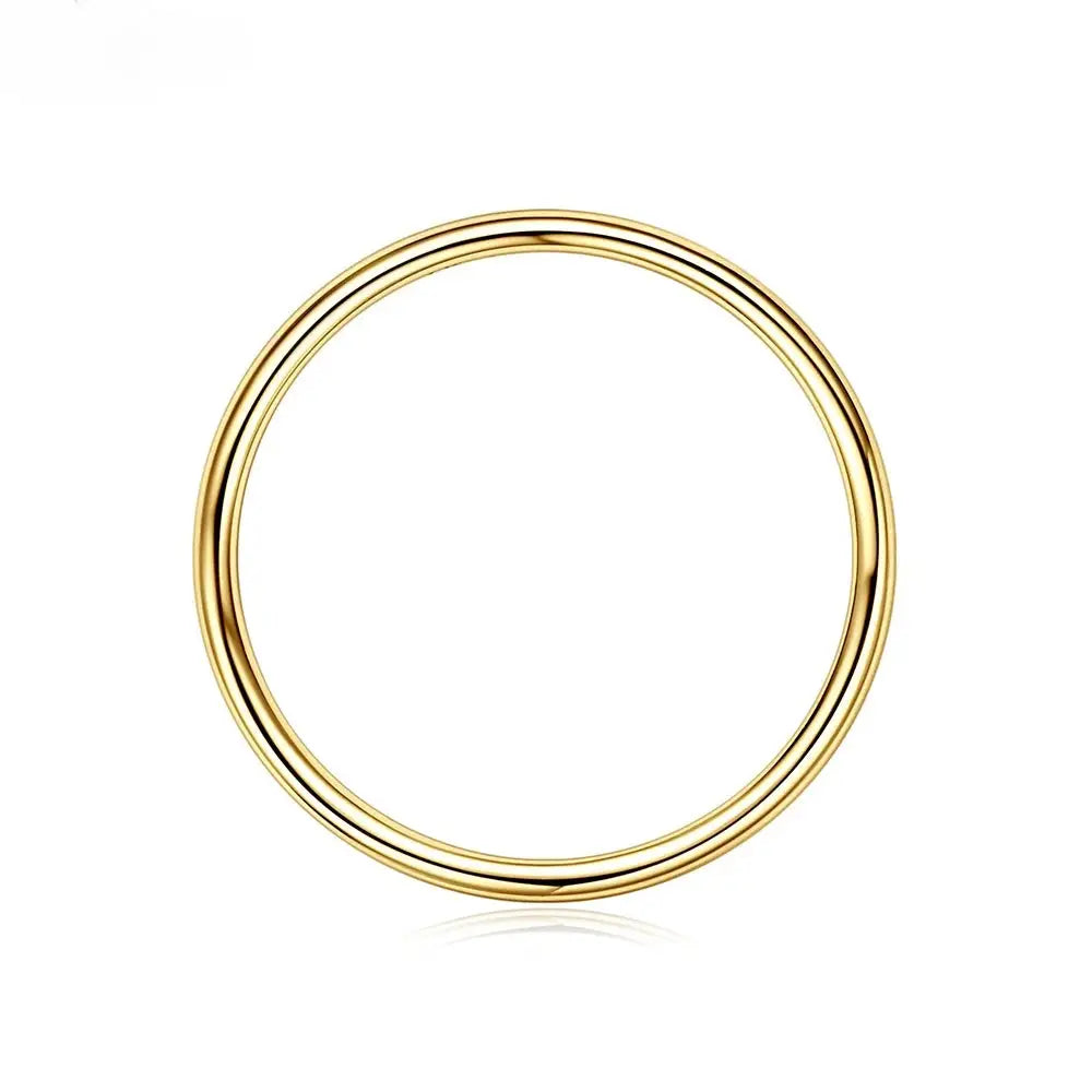 Sterling Silver S925 Plated Gold Ring for Women Wedding Birthday Charm Jewelry Wholesale