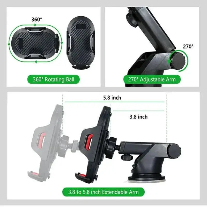 Car Phone Holder Mount Secure GPS Mobile Support Stand