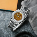 Watchdives WD1954 Men Watches Tiger Eye Stone Dial VH31 Sweep Quartz Watch Ar Sapphire Lumes BGW9 100M Waterproof Luxury Relojes