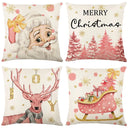 Snowflake Christmas Pillow Covers Set – 4 Decorative Cases