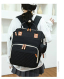 USB Mummy Bag Diaper Bag Backpack Waterproof Large Capacity