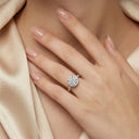 Round Gold Plated Moissanite Ring