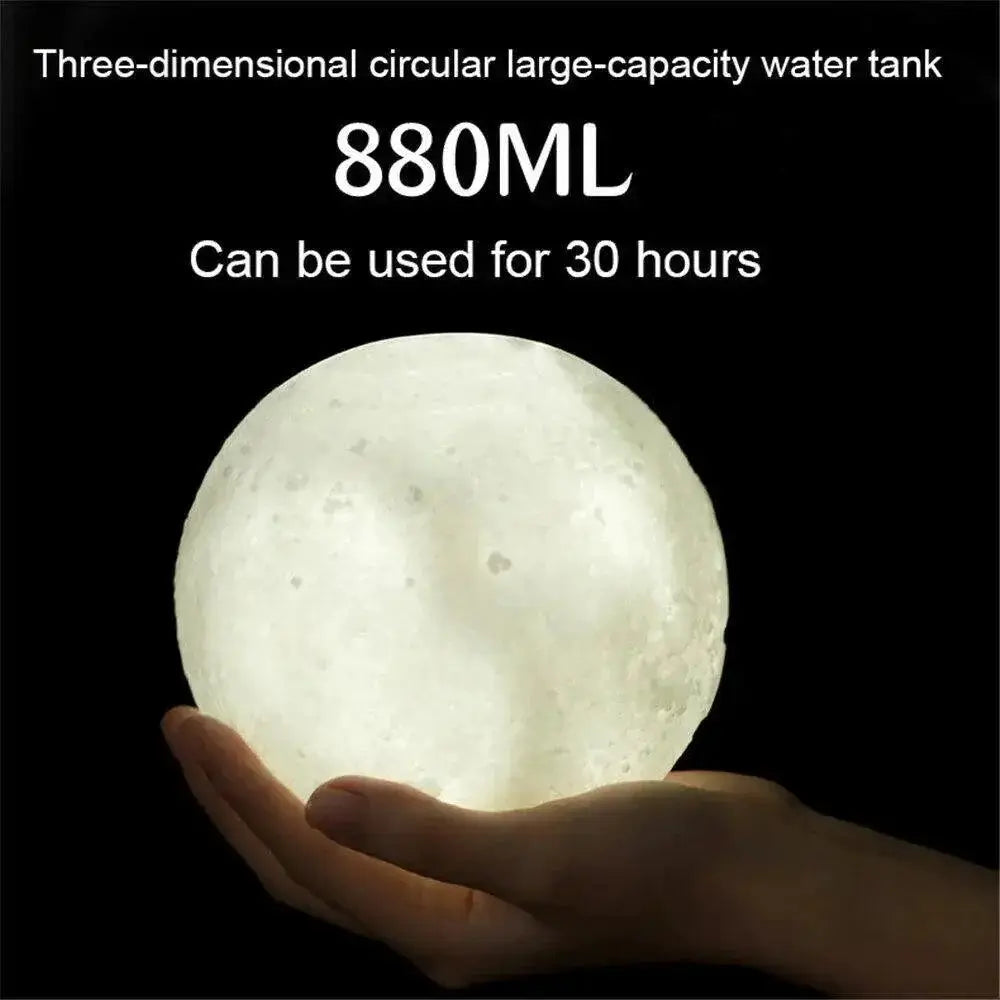 3D Moon Ultrasonic Aroma Diffuser 880ML Humidifier