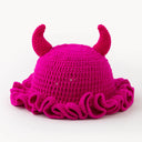 Ruffle Lace Knit Winter Hat