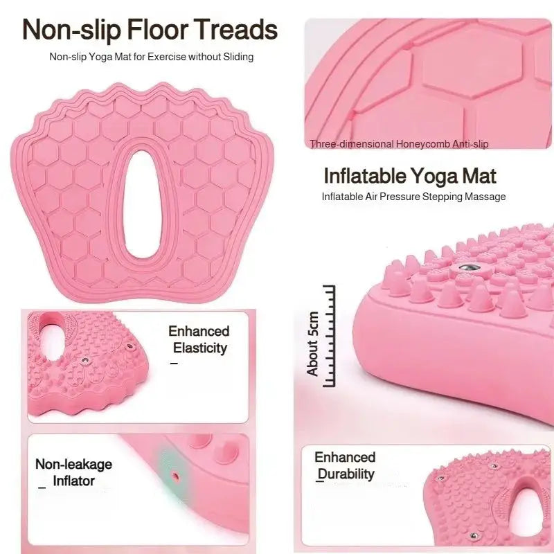 Multi-Function Magnetic Stone Foot Mat, New Non-Slip Inflatable Foot Stepper, Acupoint Massage Mat, Ideal for Home Foot Care Use