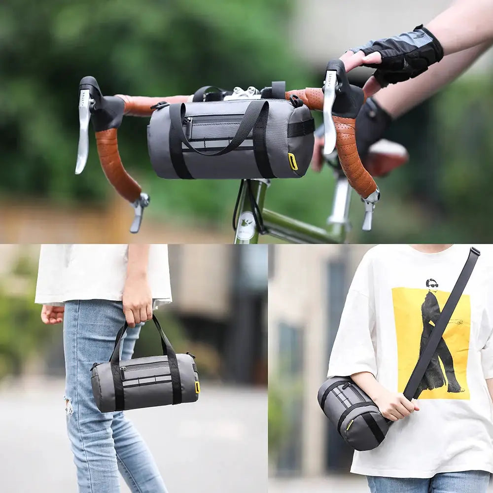 Rhinowalk Bicycle Handlebar Bag Waterproof 2.5L Frame Front Tube Cycling Storage Bag Large Capacity MTB Pack Bike Accessories