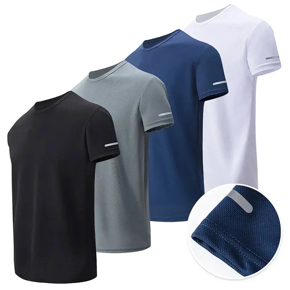 2-Piece Men's Quick-Drying Sports Plus-Size T-Shirt Set