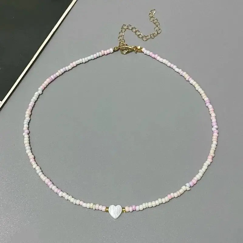 Nature Shell Love Heart Choker Necklace For Girls Edition
