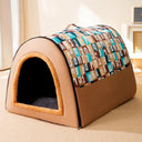 Winter Cozy Foldable Dog House Bed for Small Dogs
