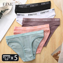 Cotton Panties Set: Stylish Low Waist Briefs for Women