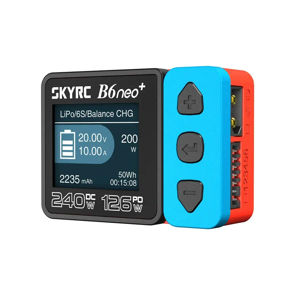 SkyRC B6 neo Smart Charger DC 200W PD 80W LiPo Battery Balance Charger SK-100198 Compact 6S Charger Discharger