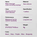 Sleep Ear Plug Waterproof Silicone Noise Reduction Earplugs