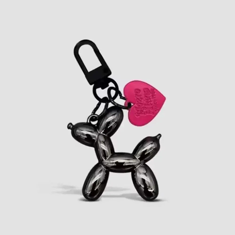 Cute Cartoon Balloon Dog Couple Keychains Gift Set Two Piece