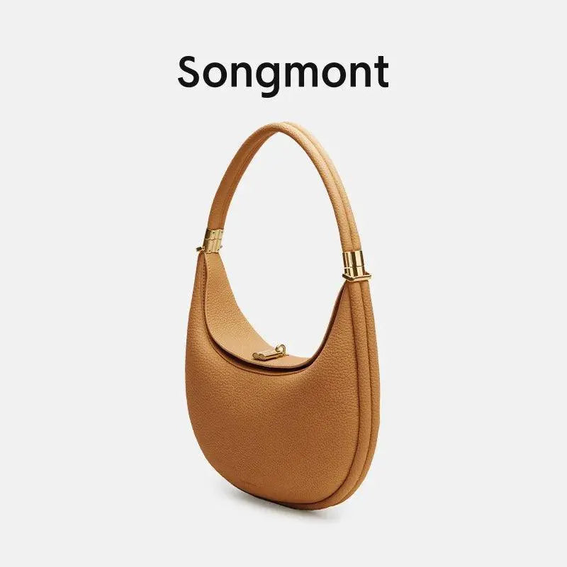 Leather Half Moon Shoulder Bag for Women — product view 9