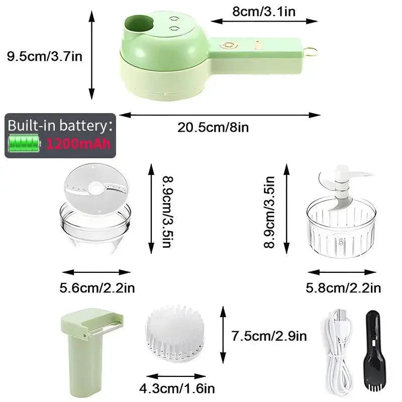4 In 1 Electric Vegetable Cutter Slicer For Easy Prep