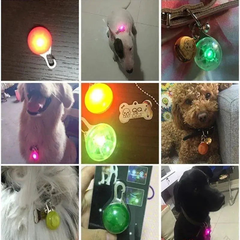 LED Luminous Pet Safety Pendant Night Walking Light Collar