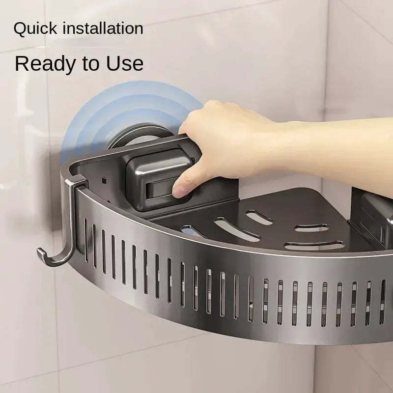 Vacuum Suction Cup Bathroom Shelf Wall Mounted Organizer