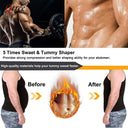 Qtree Sauna Vest for Men Waist Trainer Sweat Top Zipper