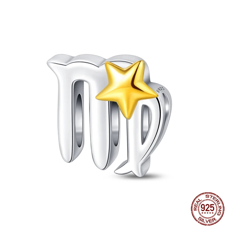Sterling Silver Constellations Charm Golden