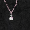 Hello Kitty Zircon Pendant Sparkling Elegance Jewelry