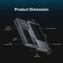 GL.iNet MUDI 7 GL-E5800 Wi-Fi 7 5G NR Travel Router Portable Mobile Hotspot Tri-Band with eSIM & Dual SIM Slot, 2.8" Touchscreen, Up to 5.76 Gbps, 2.5G Ethernet, 700Mbps VPN Secure, 13.5h Battery, for 4K Livestream