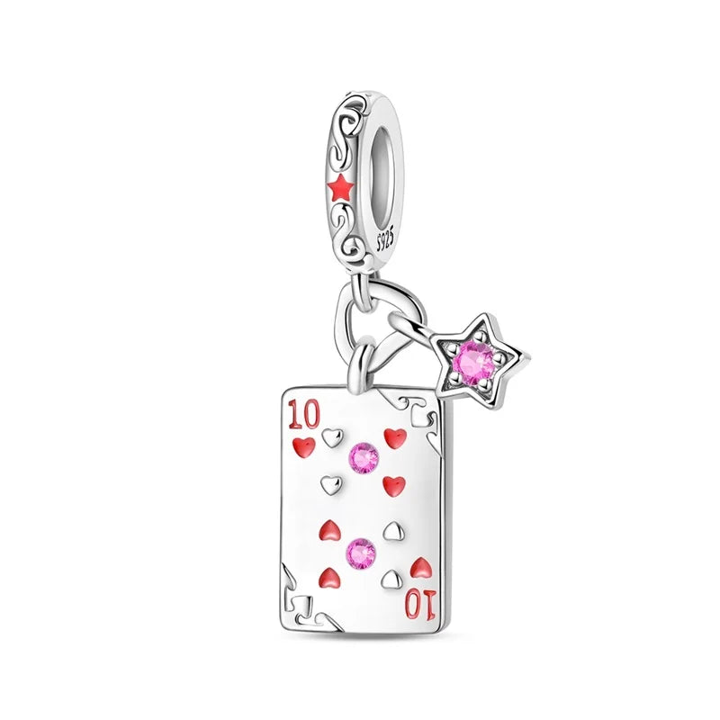 Sterling Silver Poker Card Pendant