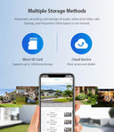 INQMEGA 3MP HD Outdoor WIFI 4G Mini Solar Battery PTZ Camera