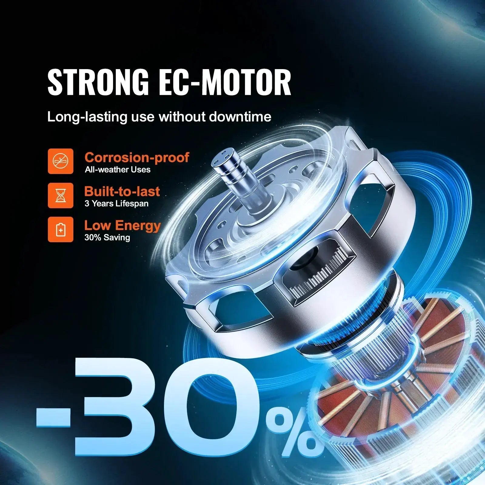 VEVOR Inline Duct Fan With Temperature Humidity Controller