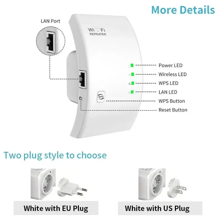 PIXLINK 300Mbps WiFi Extender Lightning Fast Internet Boost