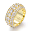 Sterling Silver Gold Plated Moissanite