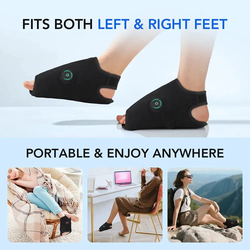 Airbag Foot Massager 3-levels Air Compression Inflatable Wrap Brace Kneading Acupoint Cordless Massage Belt Pad Ankle Relaxation