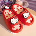Hello Kitty Fuzzy Plush Slippers Cozy Winter Slip-On Shoes