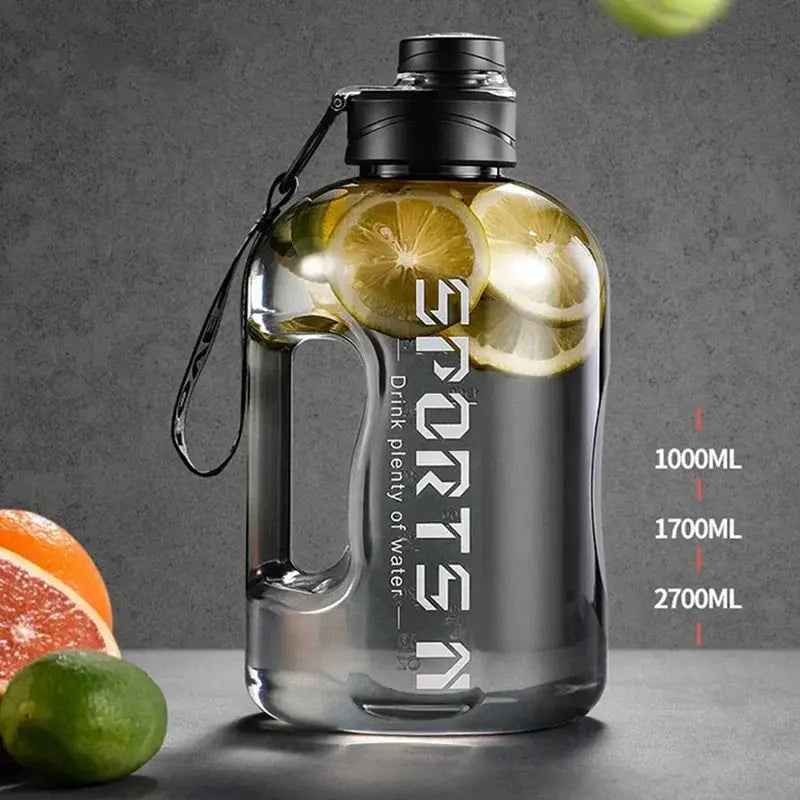 Large Capacity Sports Water Bottle 1.7L and 2.7L for Gym