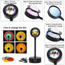 USB LED Projector Night Lights RGB Sunset Lamp With Remote