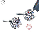 Moissanite Earrings in Sterling Silver Sale